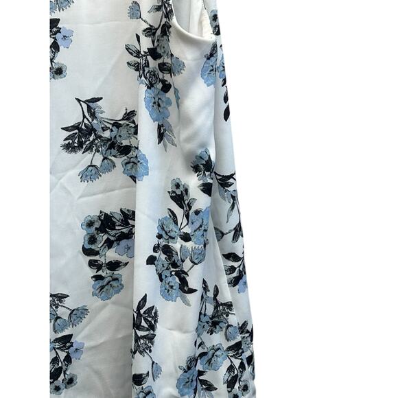 Pink Republic Floral Tank Top Medium White Blue Adjustable Straps Flowy Lined - Picture 3 of 7